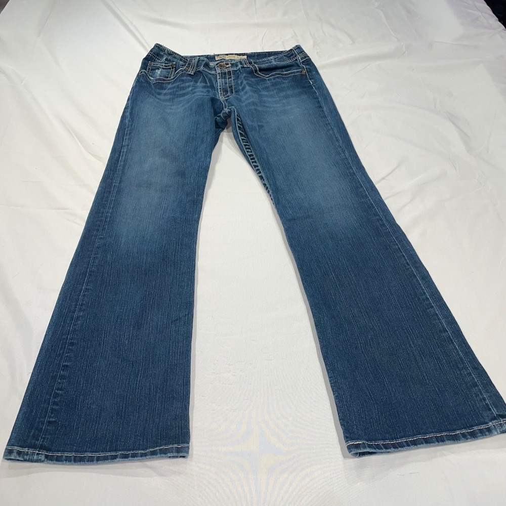 BKE Wendi Stretch Bootcut Jeans Medium Wash Blue Denim 31x31.5